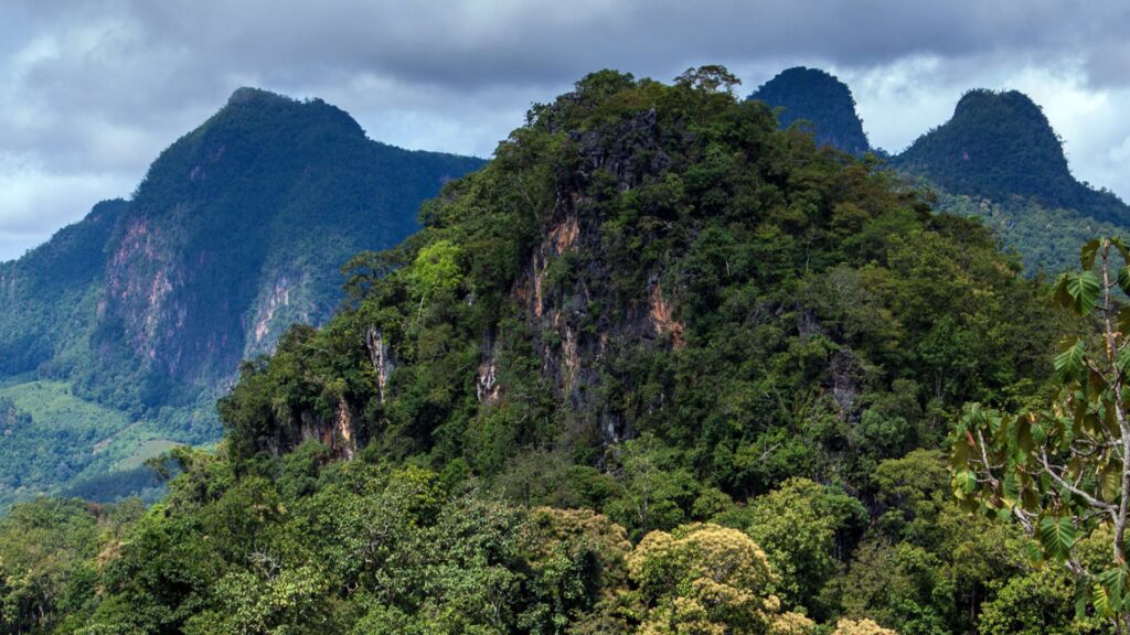Paisaje montañoso del norte de Tailandia