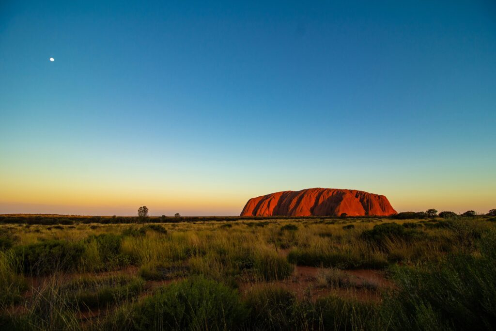 Ayers Rock al atardecer - viaje a Australia en Navidad y Fin de Año