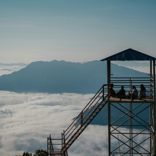 Puente de Madera sobre las nubes, Sarangkot, Pokhara, Nepal